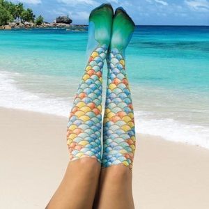 Mermaid tail knee high socks